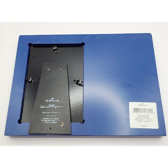 Hallmark Picture Frame Daniel Miyares Happy Thoughts 4x6 photo White & Blue - Picture 3 of 6